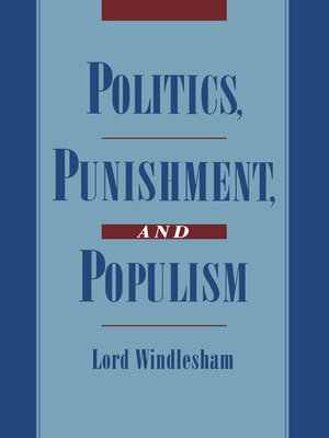 cover image of Politics, Punishment, and Populism